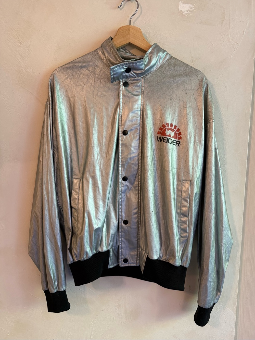 Weider Japan Silver Men’s Bomber (L-XL) Moto Style
